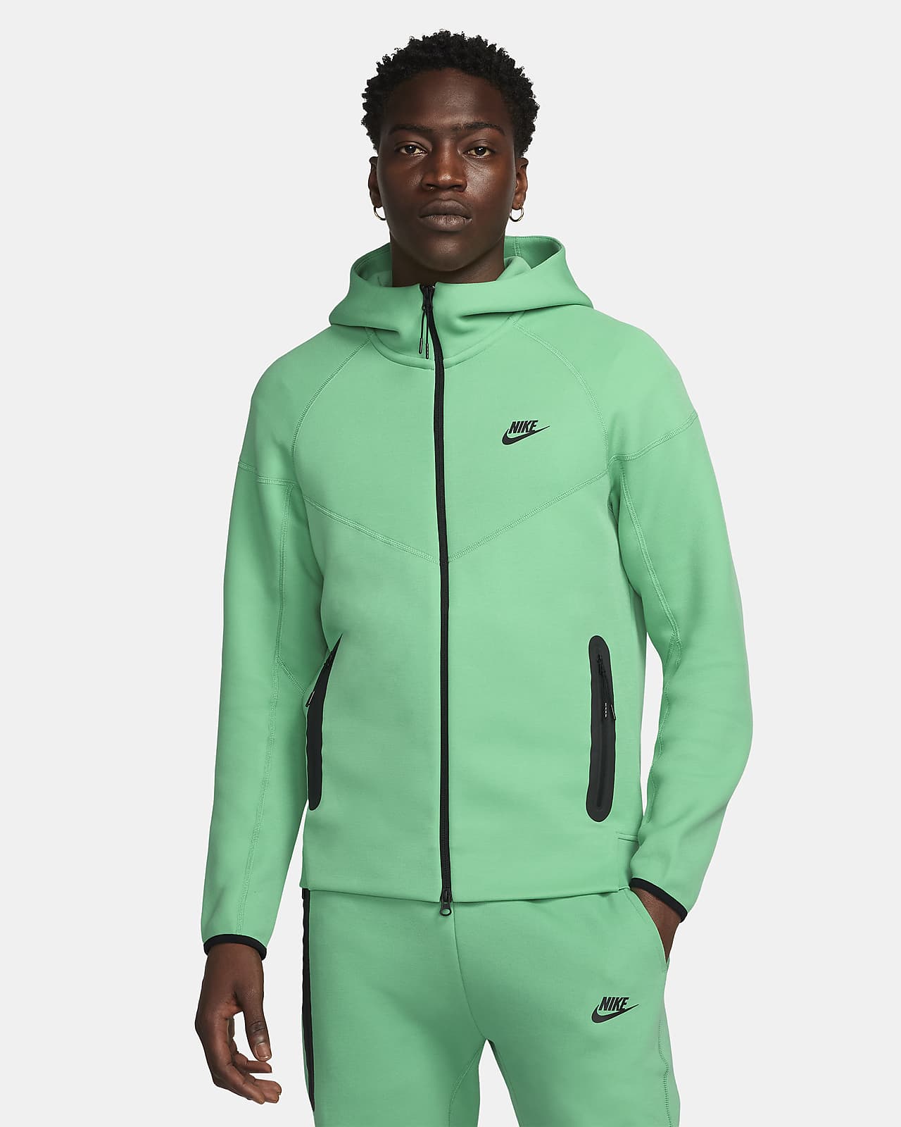 Nike Sportswear Tech Fleece Windrunner-hættetrøje med lynlås til mænd