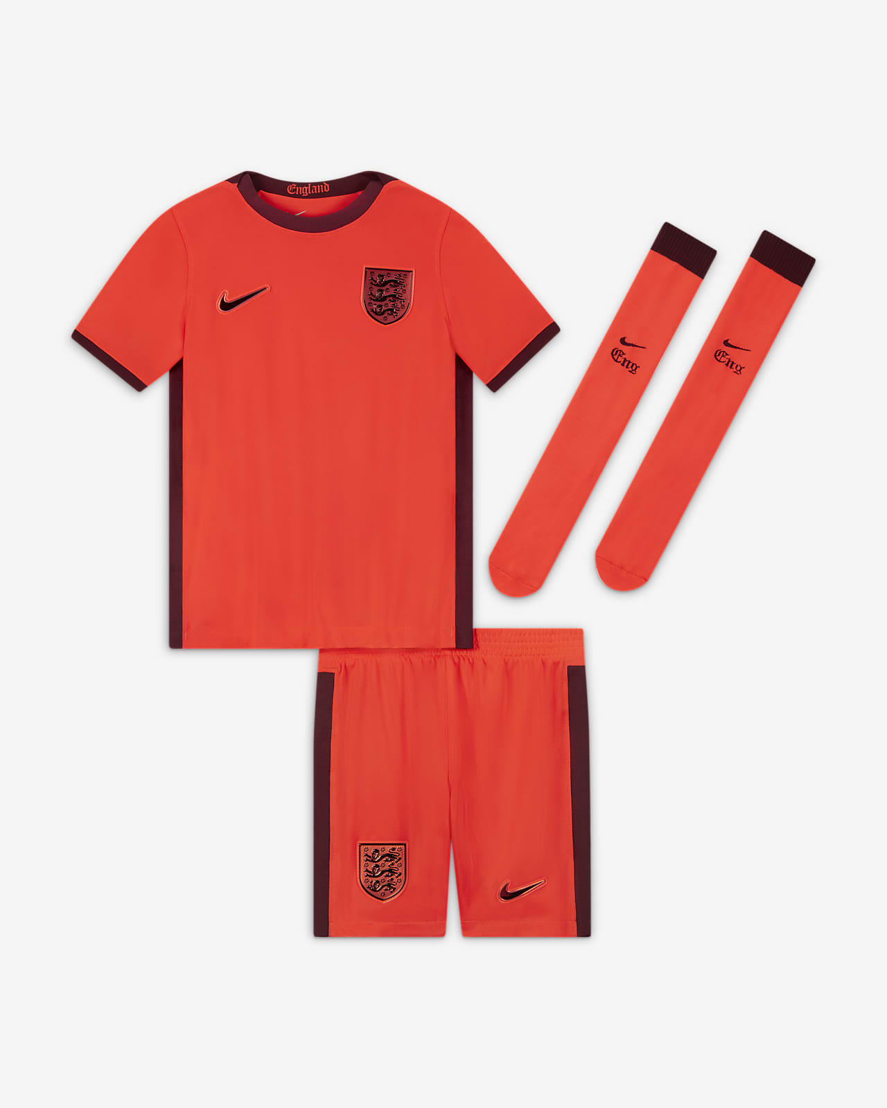 England 2022 Away Younger Kids' Nike Football Kit. Nike BG