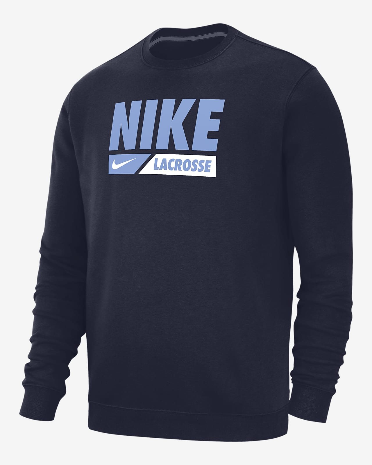 Nike Club Fleece Men's Lacrosse Crew-Neck Pullover Top