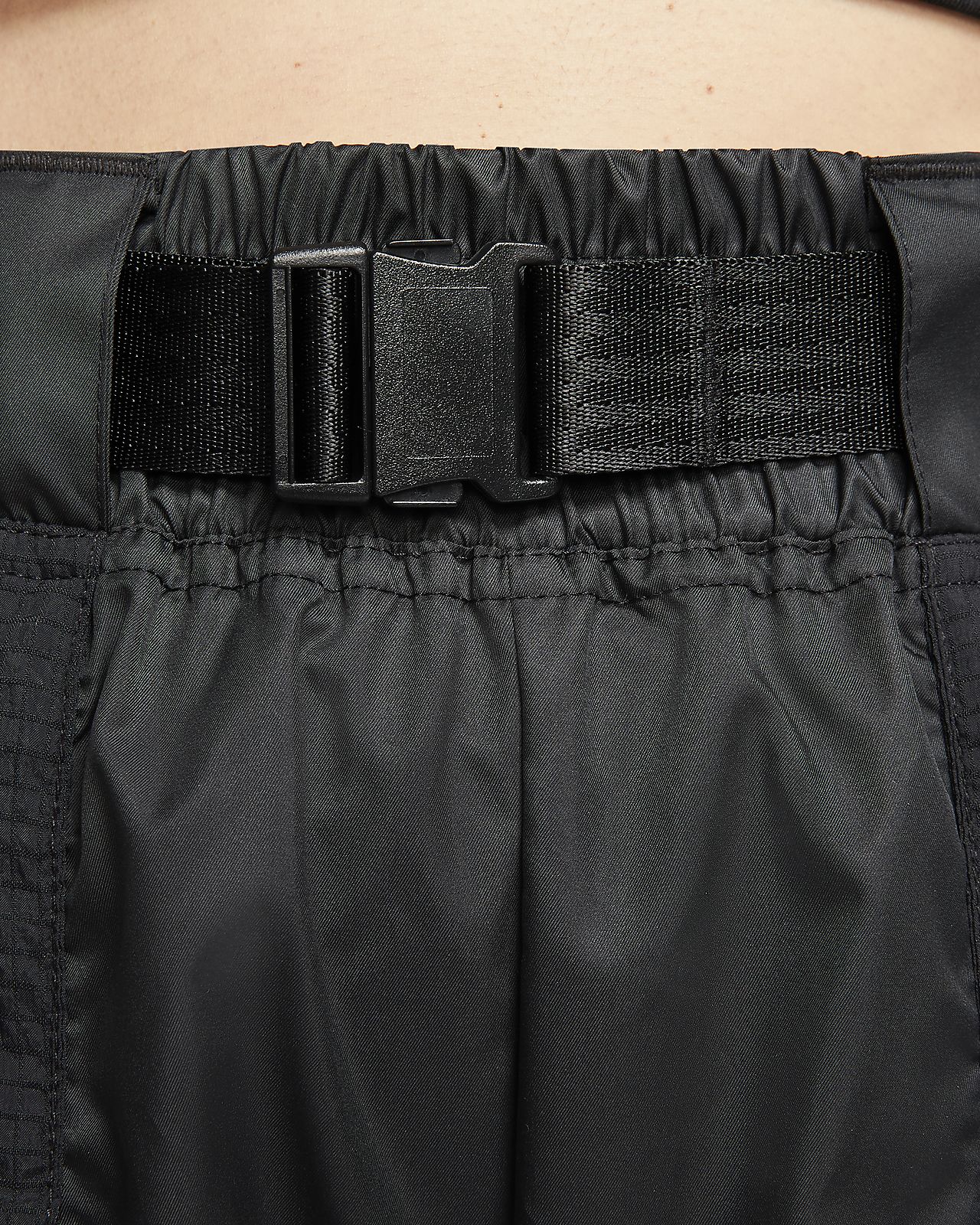 nike woven buckle shorts in black