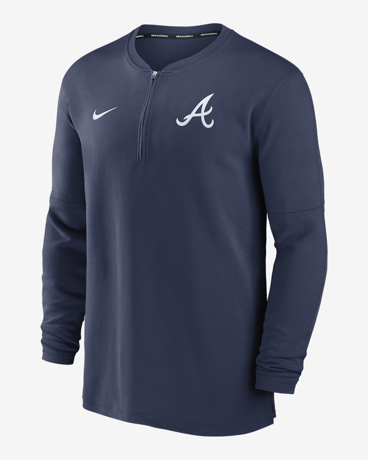 Atlanta Braves Authentic Collection Game Time Men's Nike Dri-FIT MLB 1/2-Zip Long-Sleeve Top