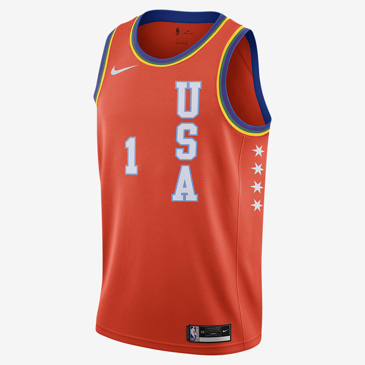 Zion Williamson All-Star USA 'Rising Stars' Nike NBA Swingman Jersey