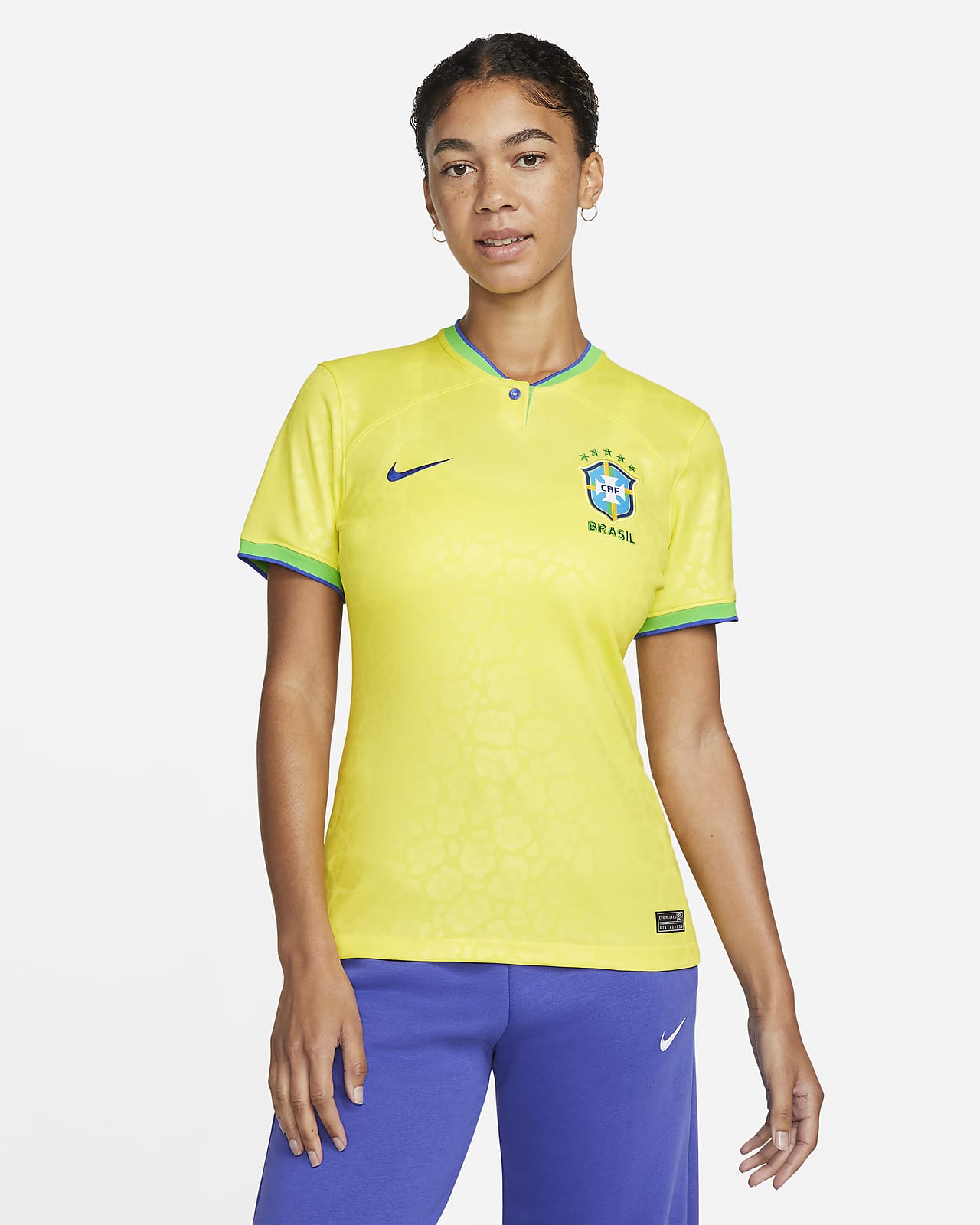 Brasilien 2022/23 Stadium Home Nike Dri-FIT-fodboldtrøje til kvinder