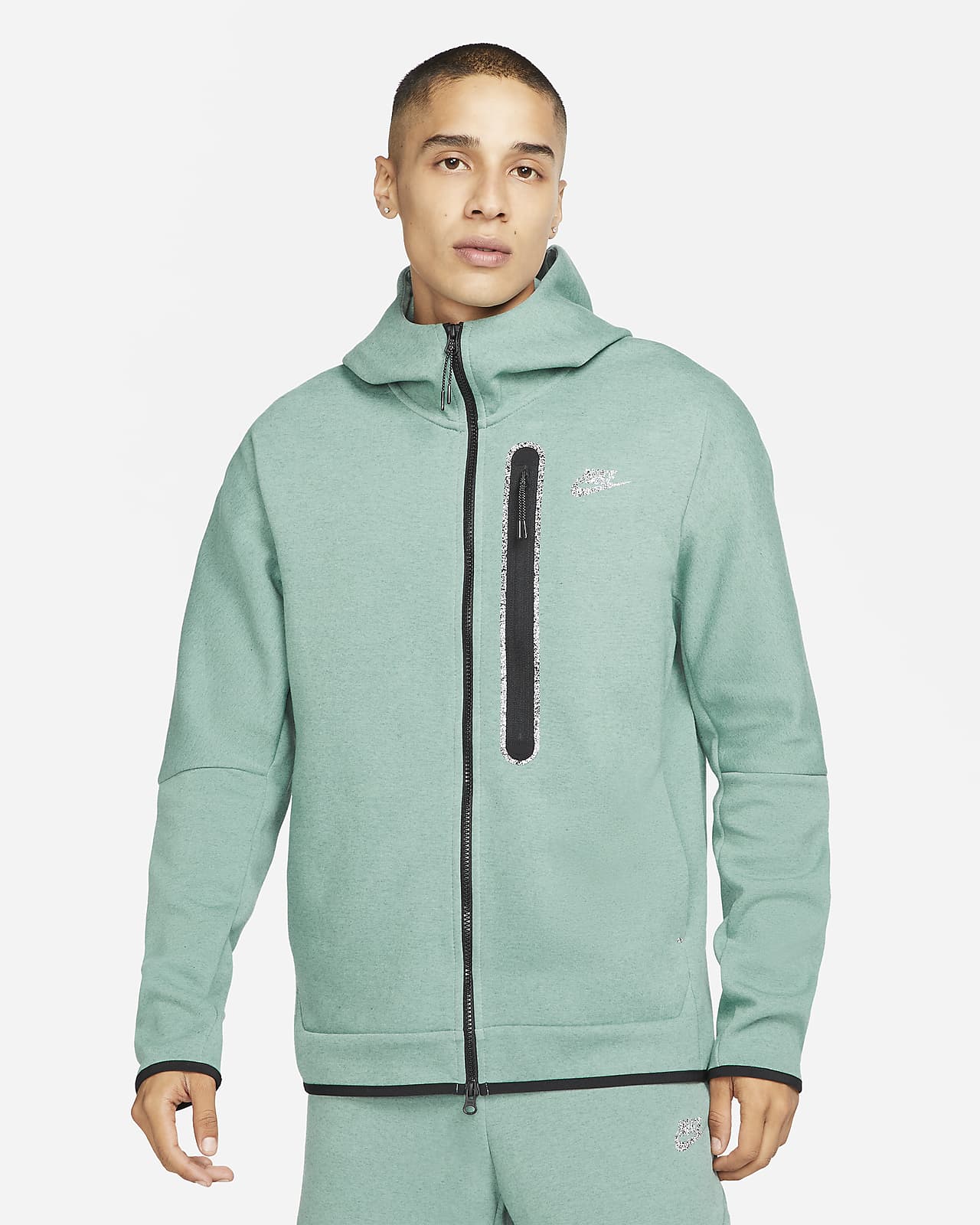 Nike Sportswear Tech Fleece hosszú cipzáras férfi kapucnis pulóver