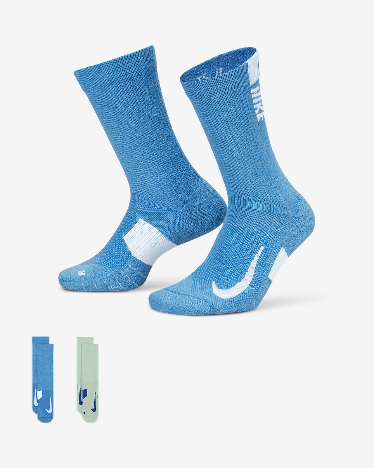 Nike Multiplier Crew Socks (2 Pairs)