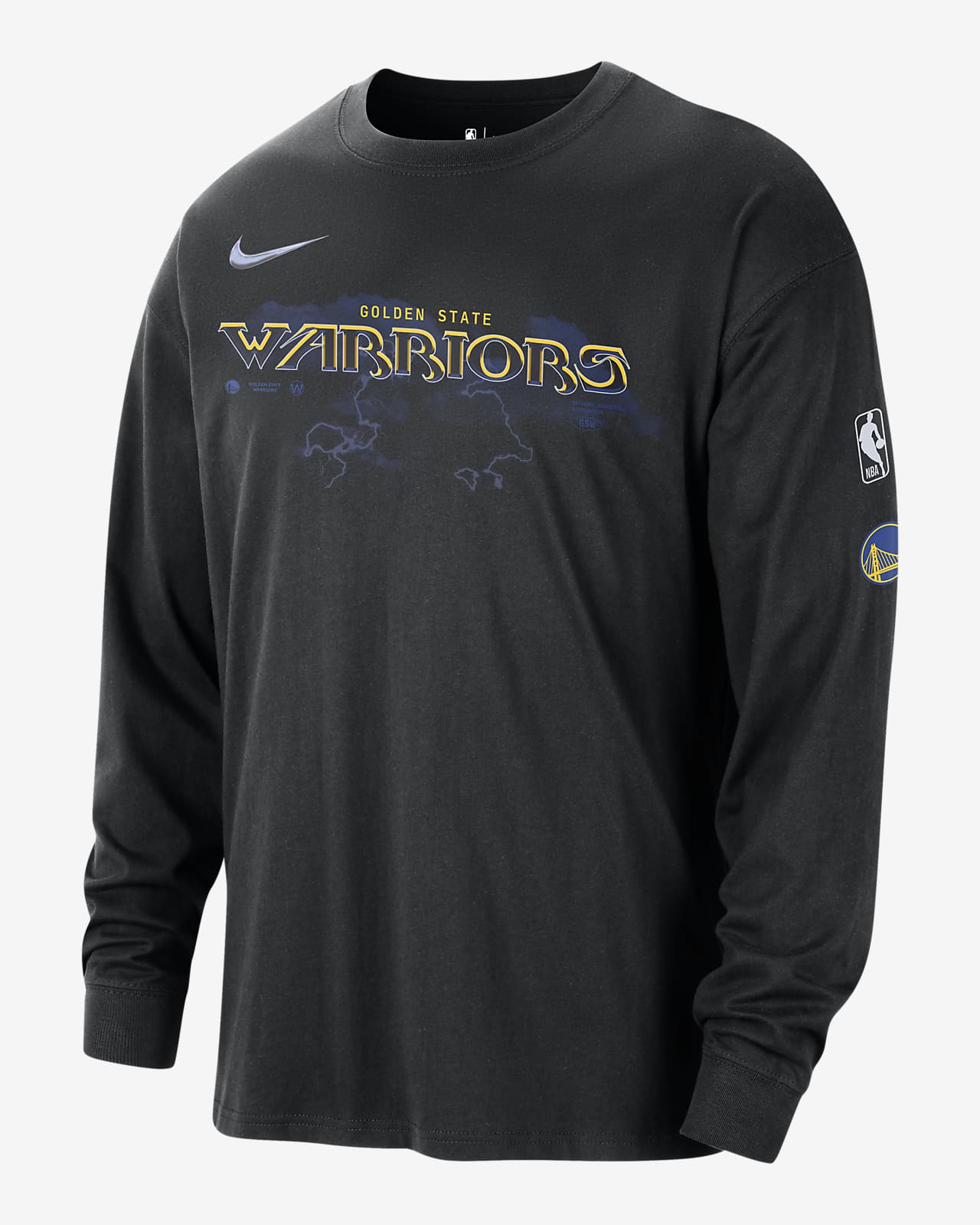 Golden State Warriors Essential Max90 Men's Nike NBA Long-Sleeve T-Shirt