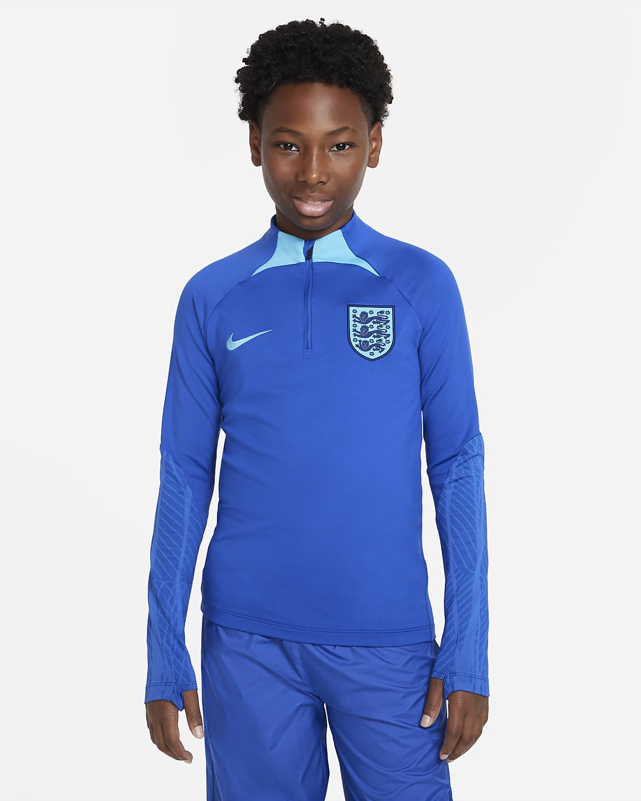 England Strike Nike Dri-FIT Strick-Fußball-Drill-Oberteil für ältere Kinder