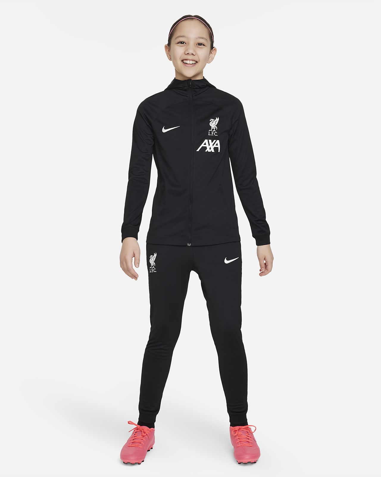 Liverpool FC Strike Nike Dri-FIT Fußball-Trainingsanzug mit Kapuze für ältere Kinder