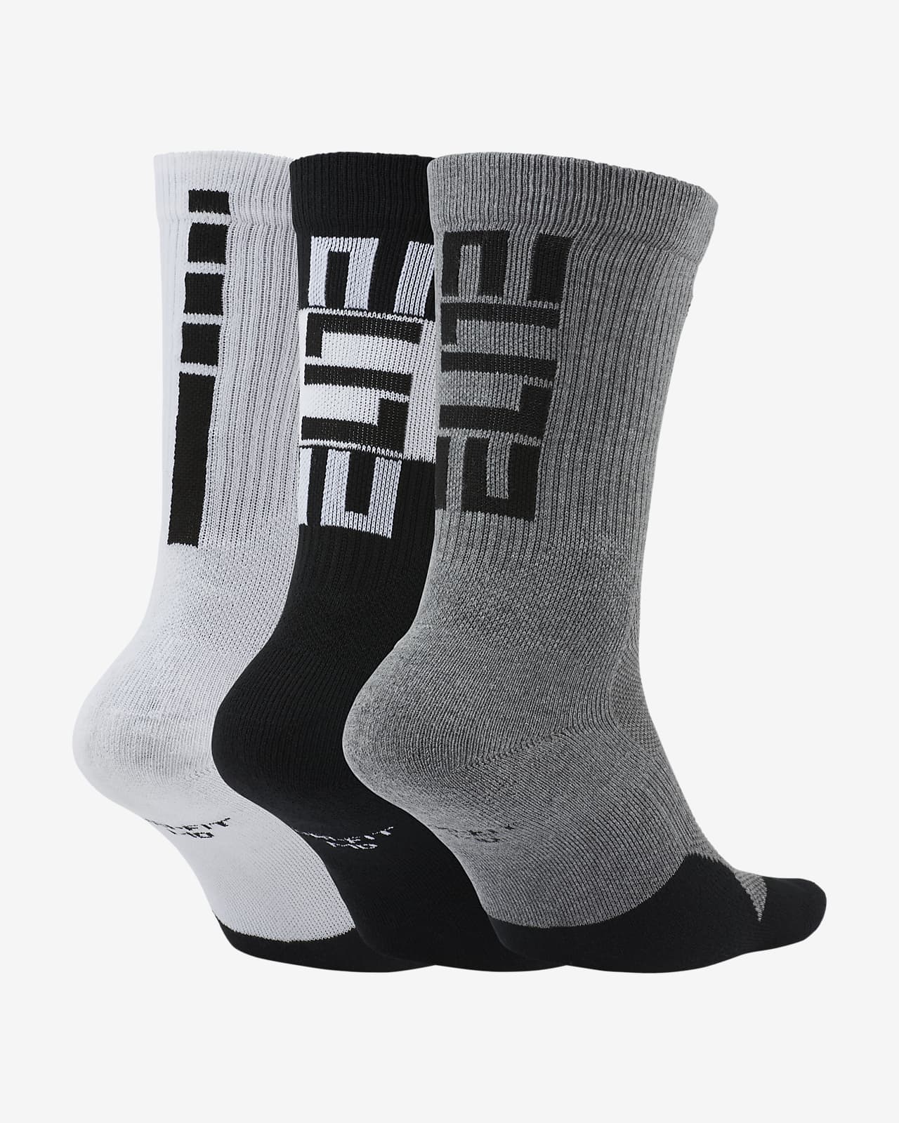 Nike Elite Kids' Basketball Crew Socks (3 Pairs)