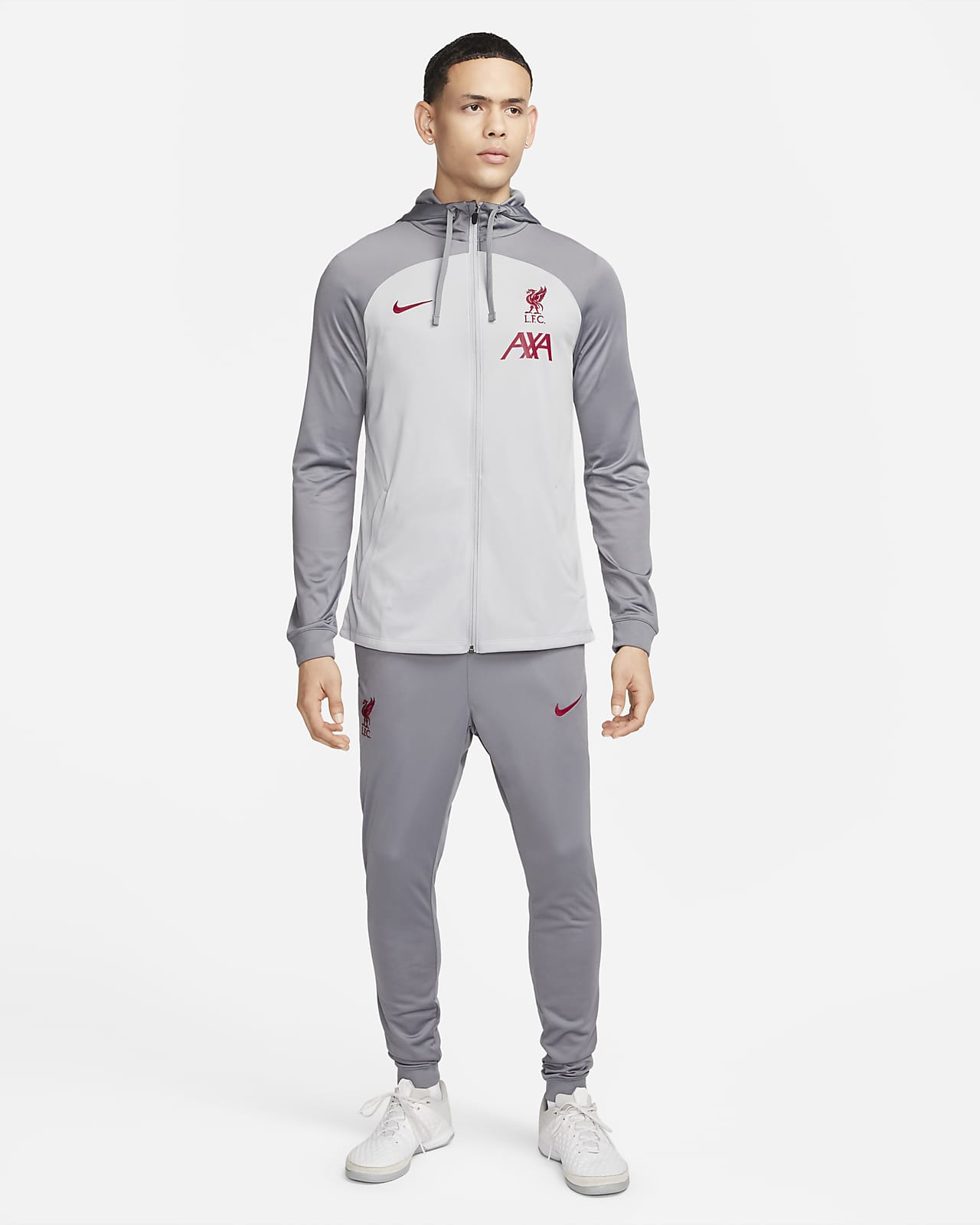 Liverpool F.C. Strike Men's Nike DriFIT Hooded Tracksuit. Nike LU