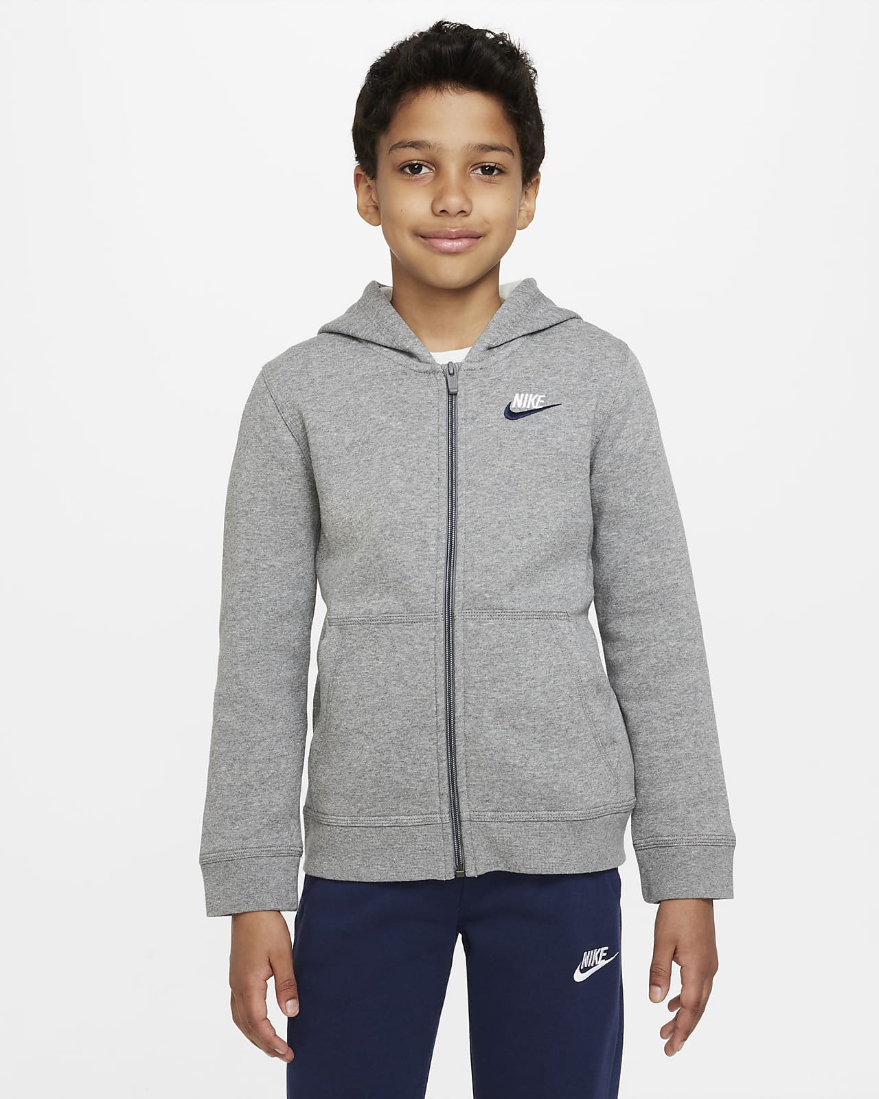 Nike Sportswear Club Older Kids' Full-Zip Hoodie