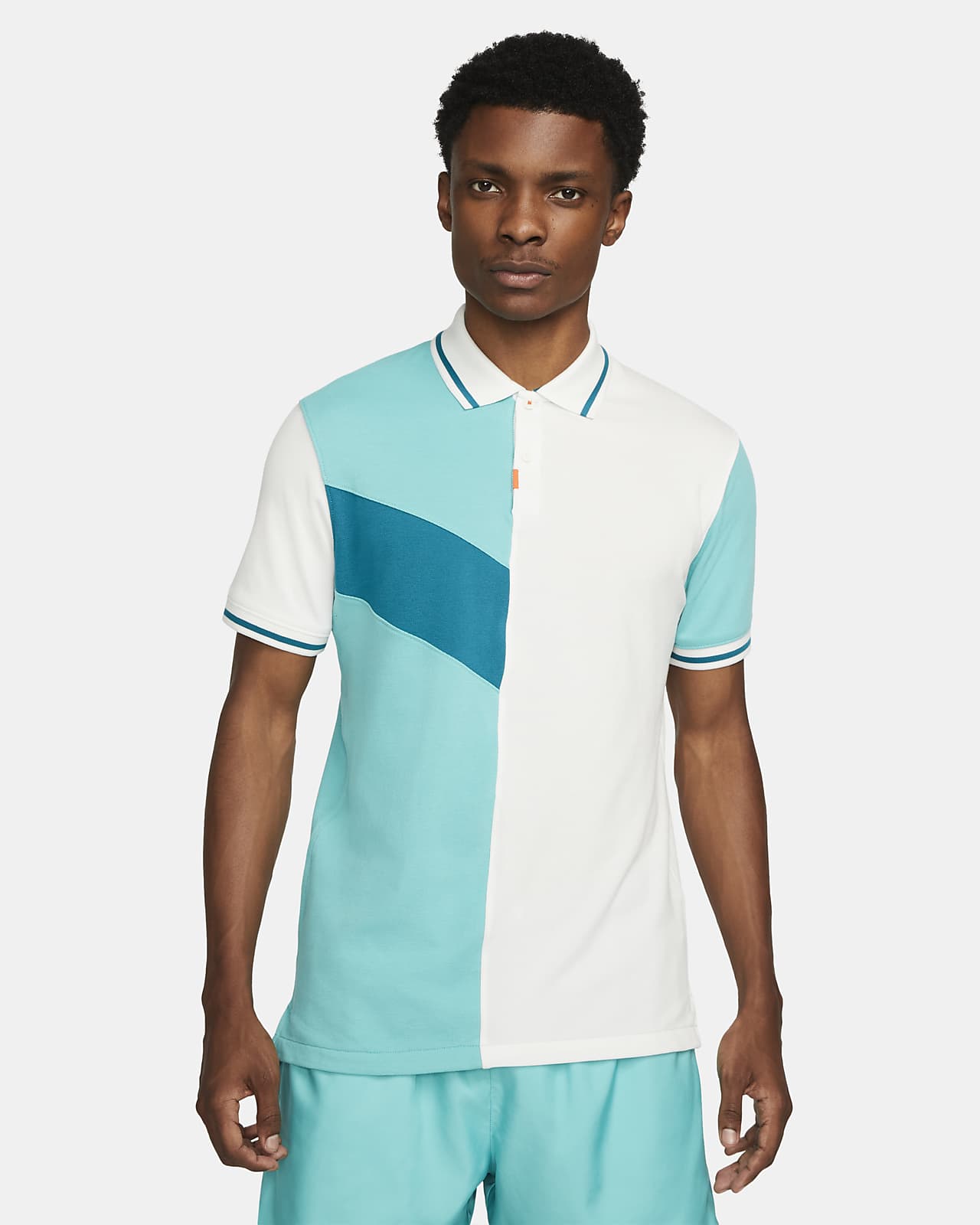The Nike Polo Polo met kleurblokken en aansluitende pasvorm voor heren