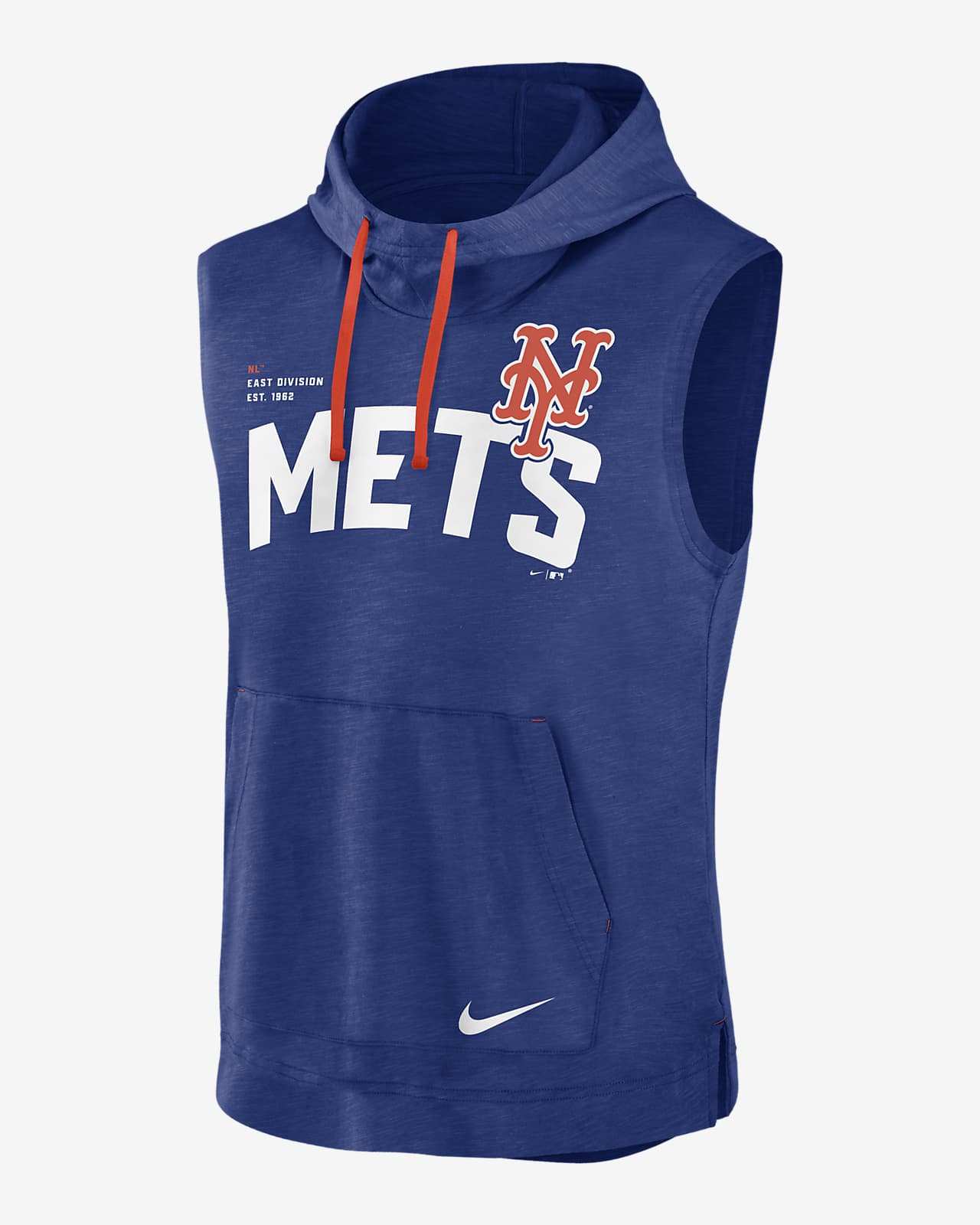 Nike Athletic (MLB New York Mets) Men's Sleeveless Pullover Hoodie