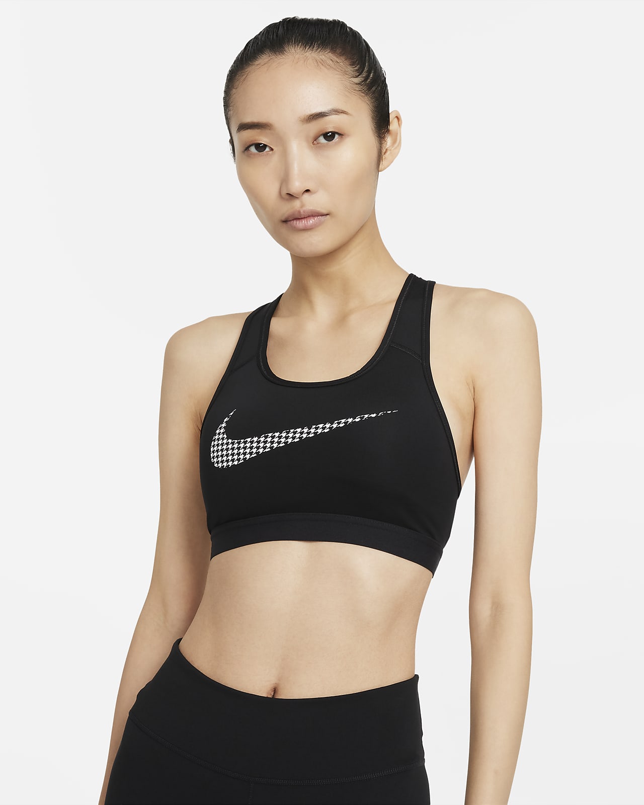 Nike Dri-FIT Swoosh Icon Clash Women's Medium-Support Non-Padded Graphic Sports Bra
