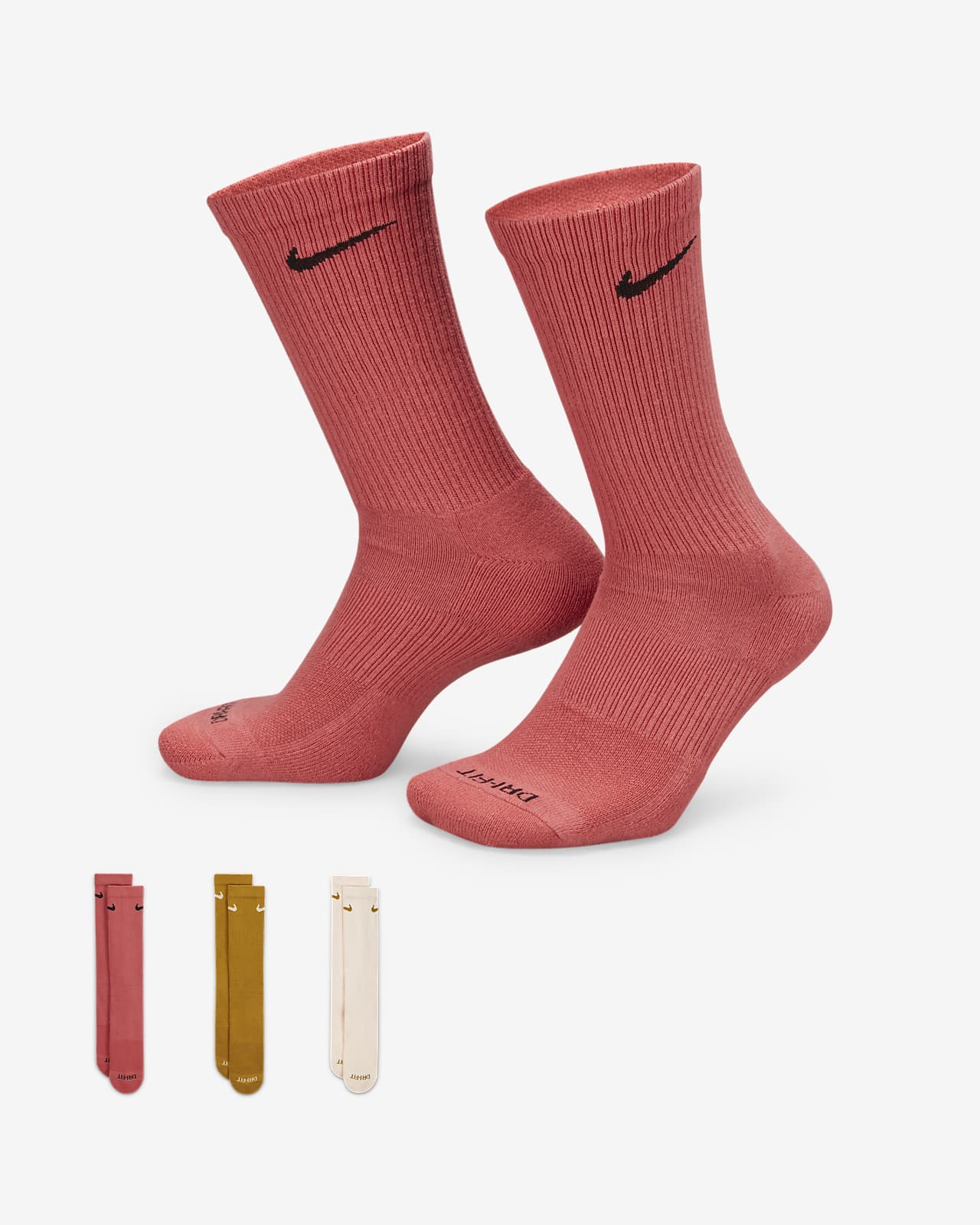 Calcetas de entrenamiento Nike Everyday Plus acolchadas (3 pares)