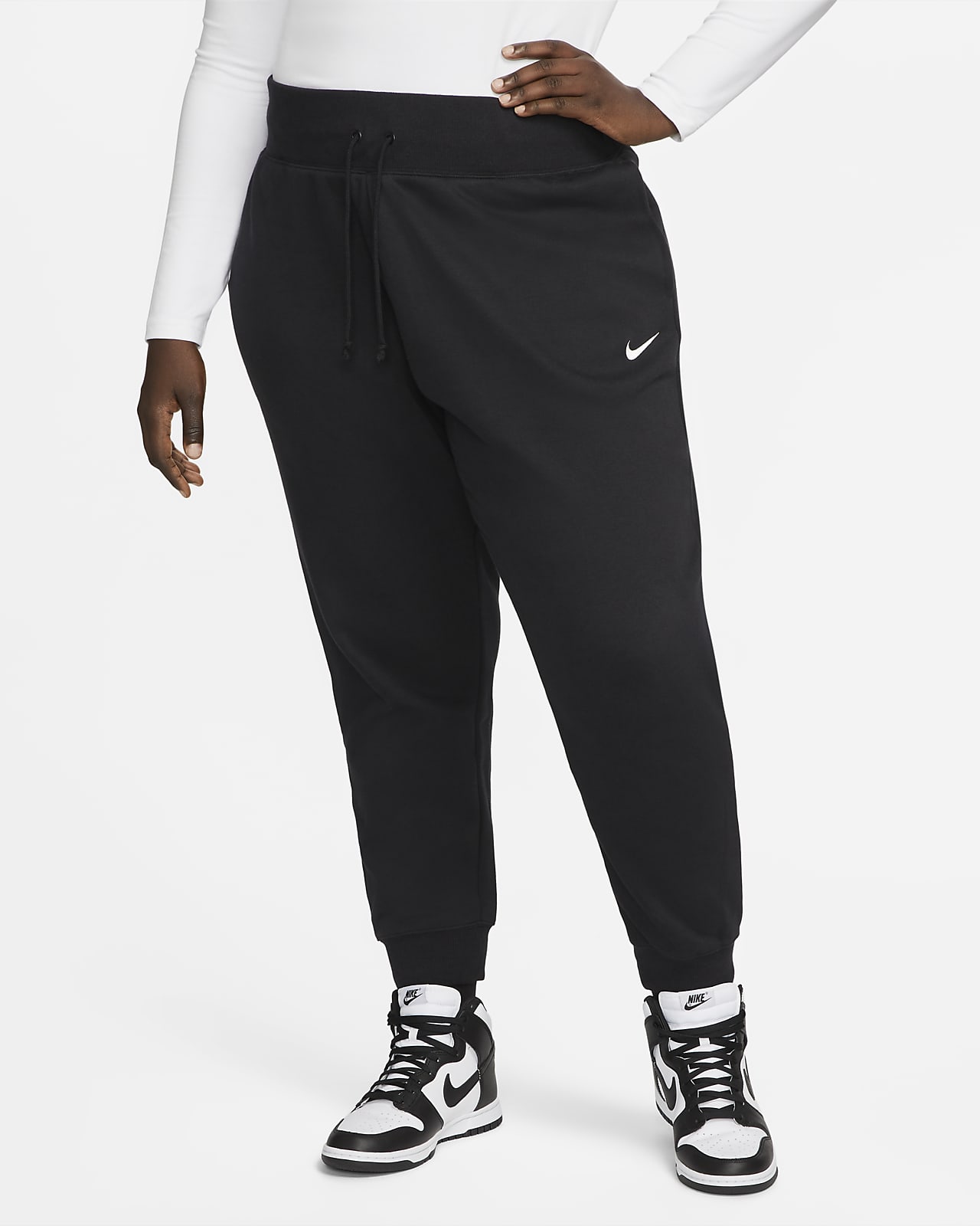 Joggers de cintura alta para mujer Nike Sportswear Phoenix Fleece (talla grande)
