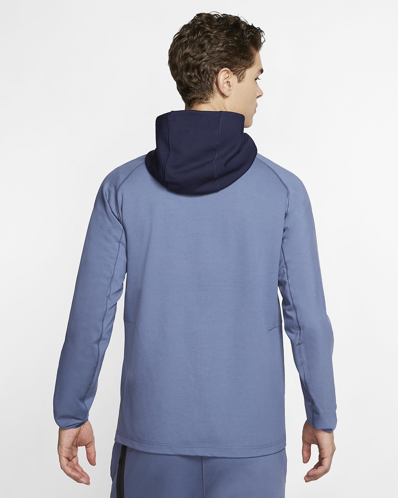 blue nike zip hoodie