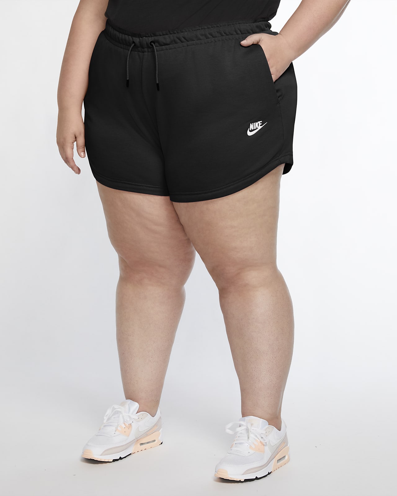 plus size white nike shorts