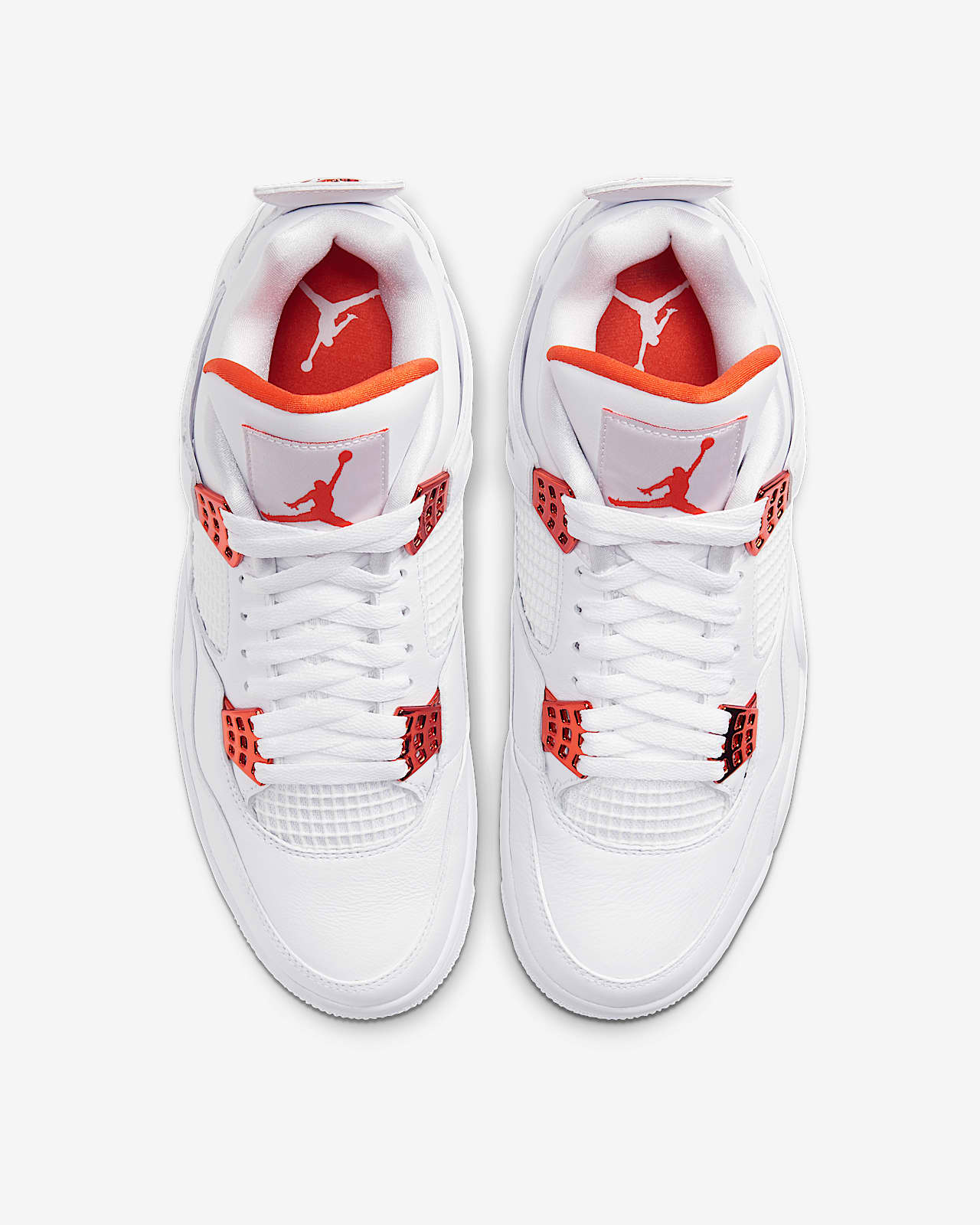 nike air jordan 4 retro white metallic orange