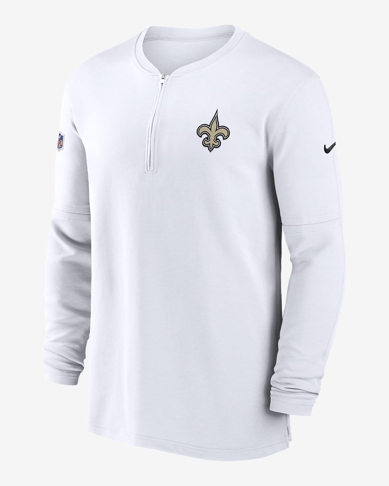 New Orleans Saints Sideline Men’s Nike Dri-FIT NFL 1/2-Zip Long-Sleeve Top