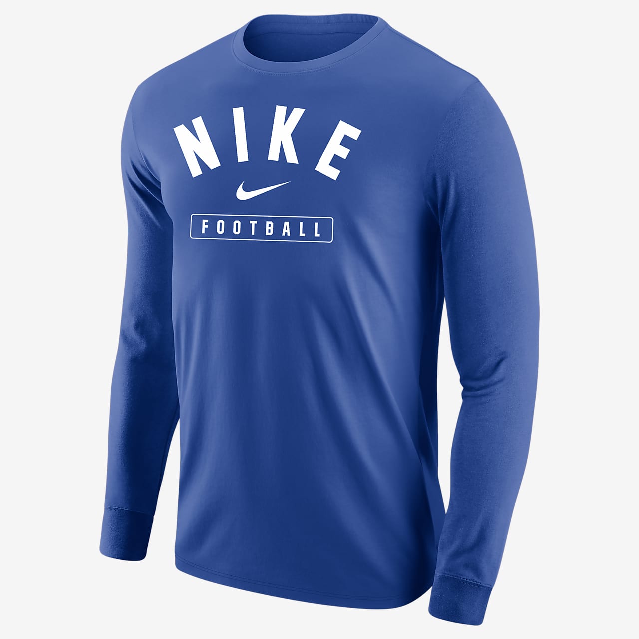 Custom Made Nike Men's Game Royal / White Pro Tight Long-Sleeve T