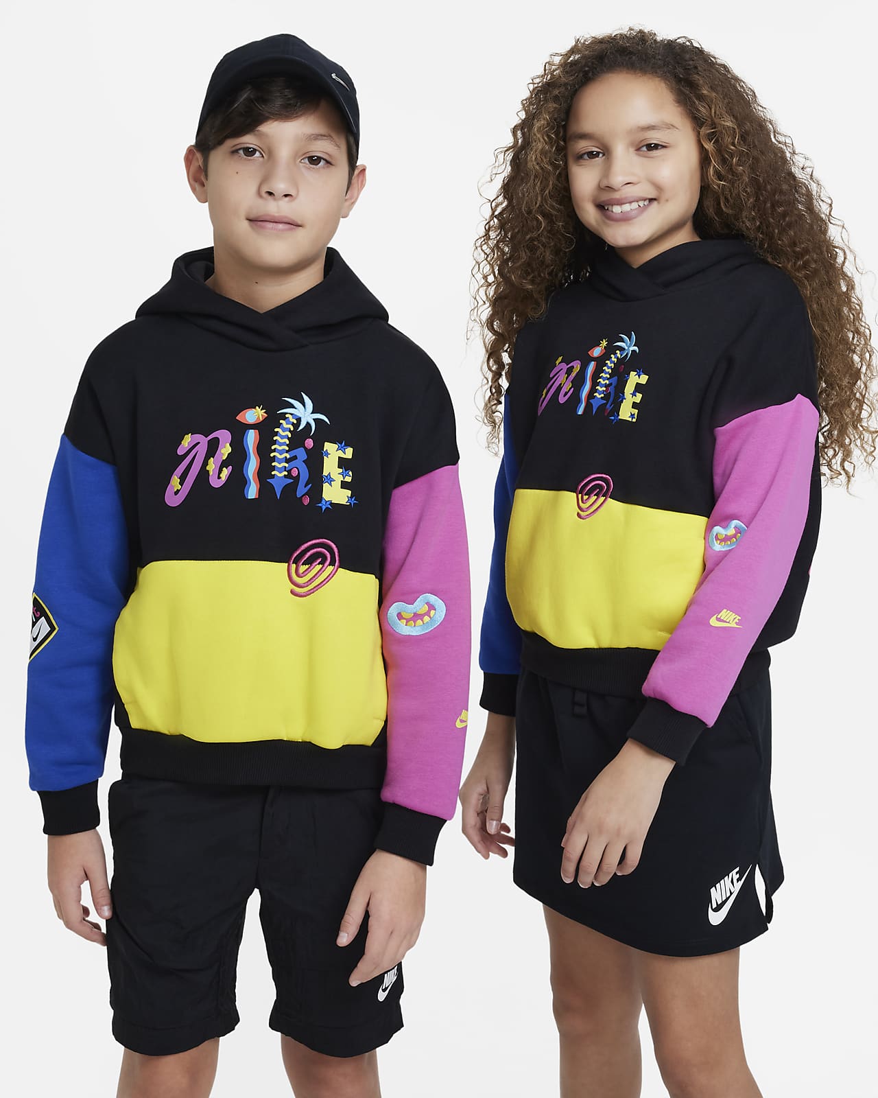 Nike Sportswear A.I.R. Icon Fleece Older Kids' Oversized Pullover Hoodie