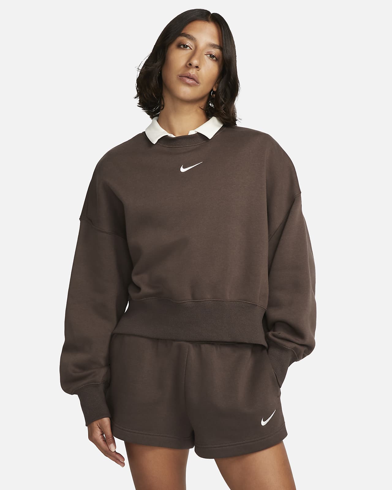 Sudadera sin cierre de cuello redondo extra oversized para mujer Nike Sportswear Phoenix Fleece
