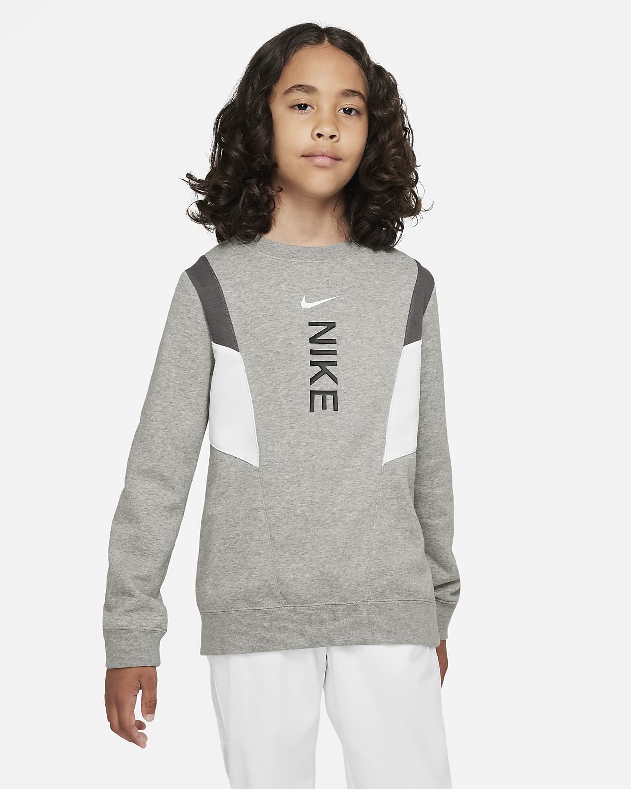 Nike Sportswear Hybrid-fleecesweatshirt til større børn (drenge)