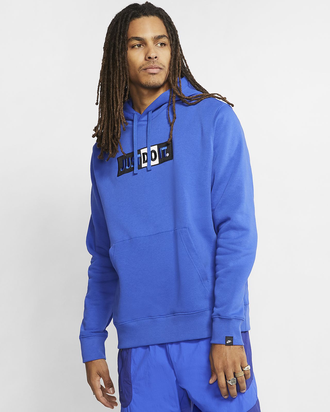 nike blue pullover hoodie men's