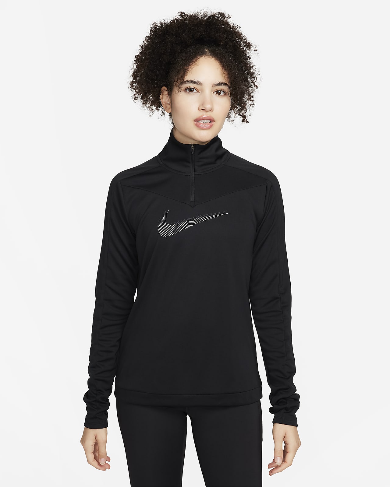 Nike Dri-FIT Swoosh Camiseta de running con cremallera de 1/4 - Mujer
