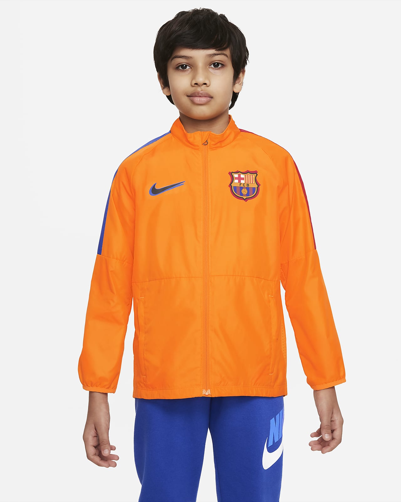 FC Barcelona Repel Academy AWF fotballjakke til store barn