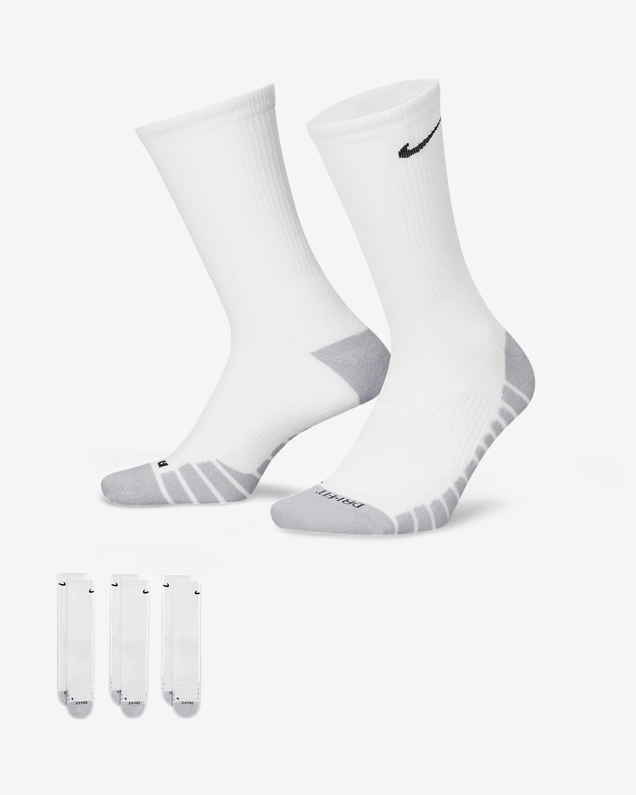 Středně vysoké polstrované tréninkové ponožky Nike Everyday Max (3 páry)