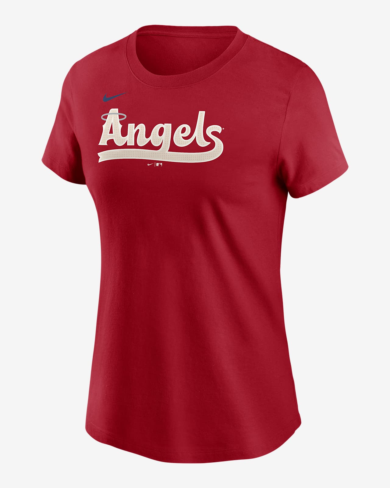Playera Nike de la MLB para mujer Los Angeles Angels City Connect Wordmark