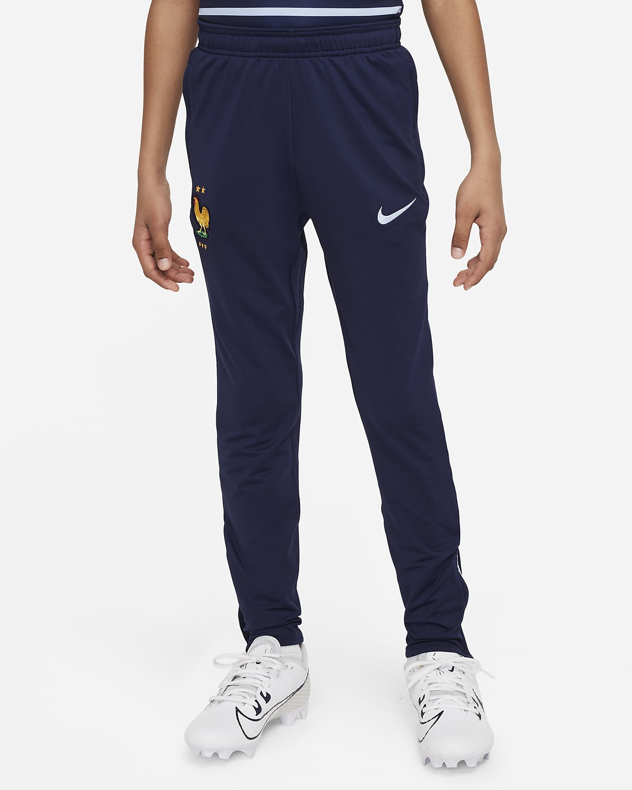 Dzianinowe spodnie piłkarskie dla dużych dzieci Nike Dri-FIT FFF Strike