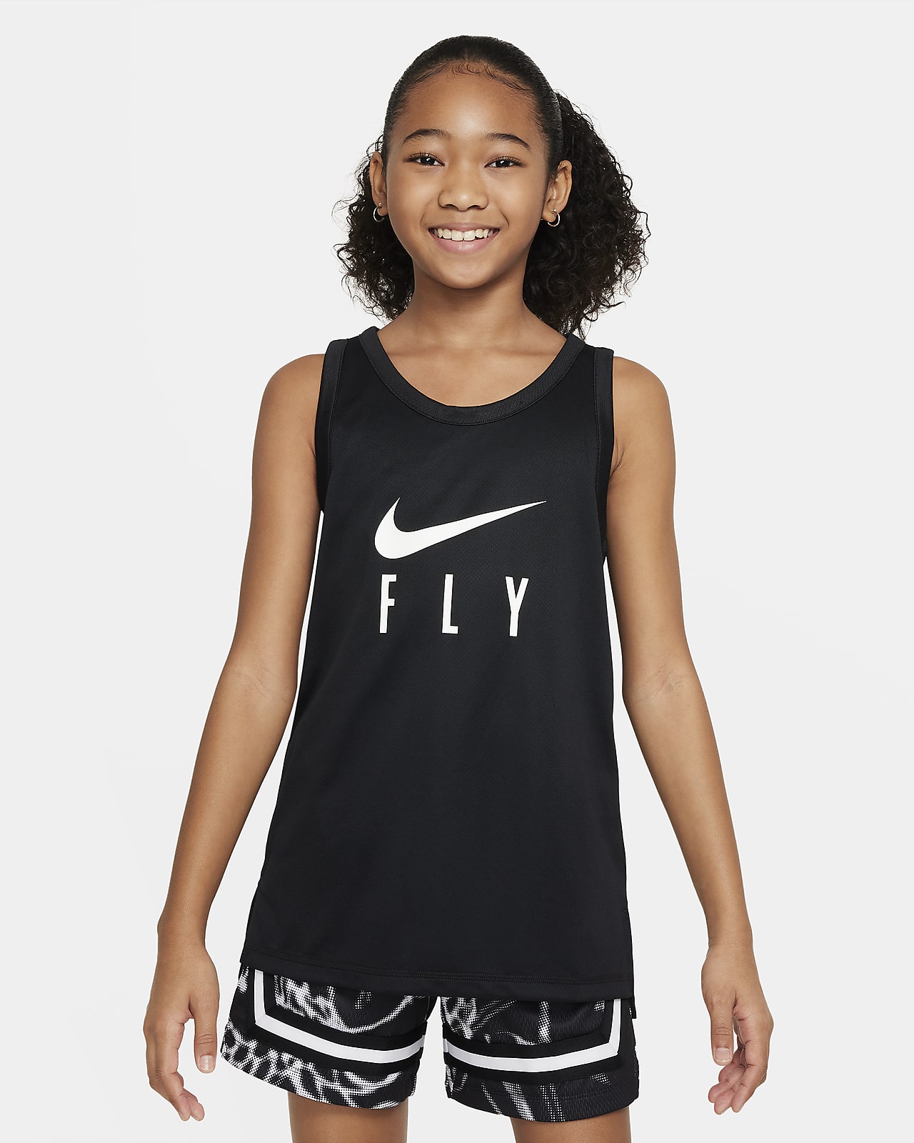 Camiseta de tirantes para niña talla grande Nike Sportswear Nike Swoosh Fly