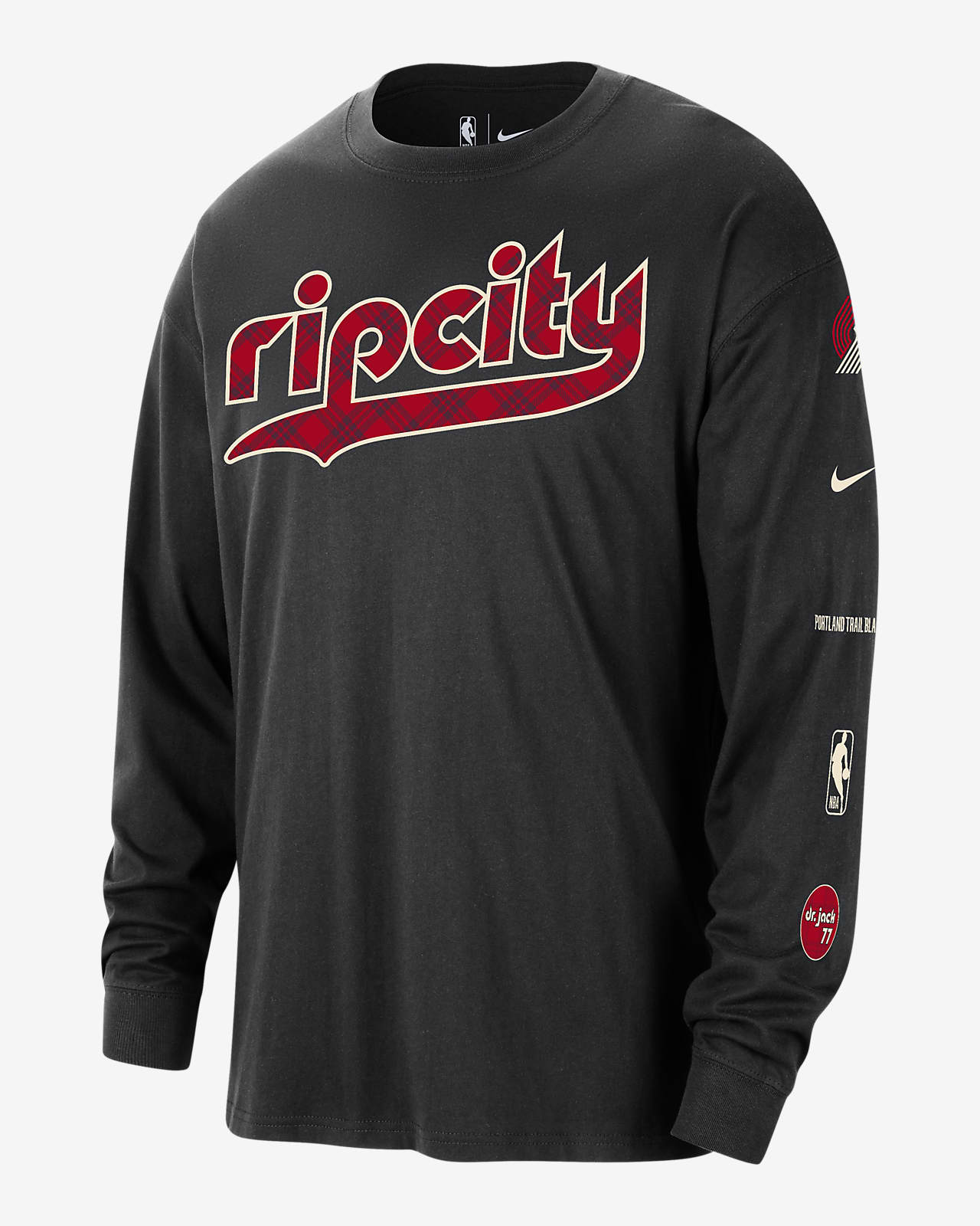 Portland Trail Blazers 2023/24 City Edition Men's Nike NBA Max90 Long-Sleeve T-Shirt