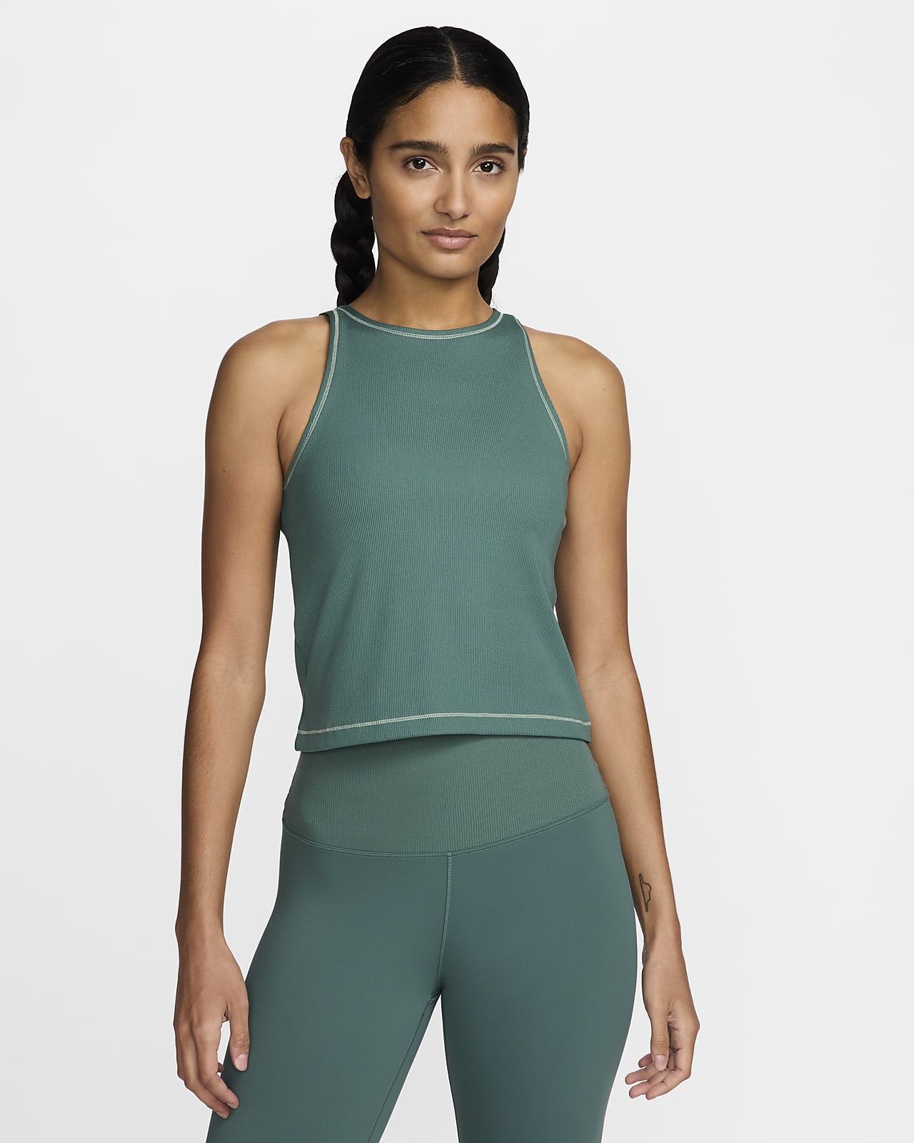 Camisola sem mangas canelada Dri-FIT Nike One Fitted para mulher