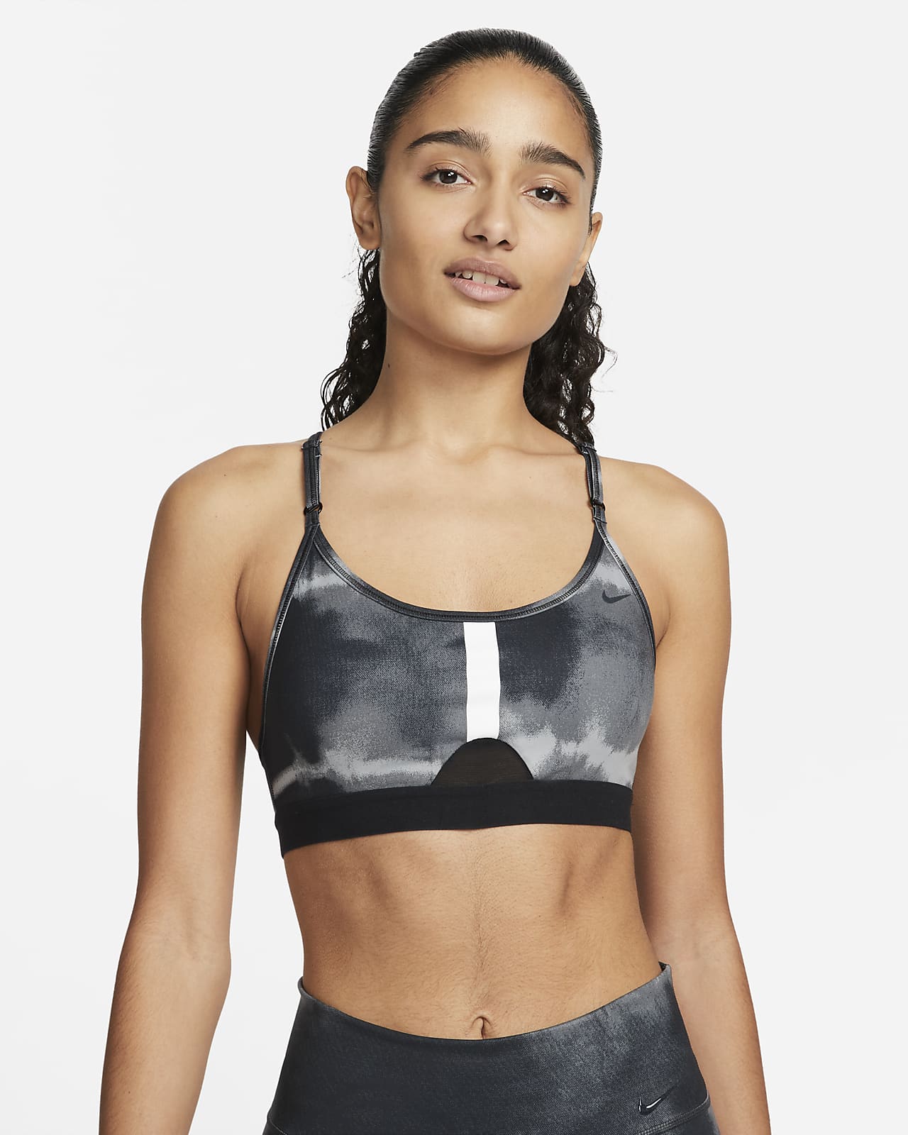 Nike Dri-FIT Indy Women's Light-Support Padded All-Over Print Sports Bra