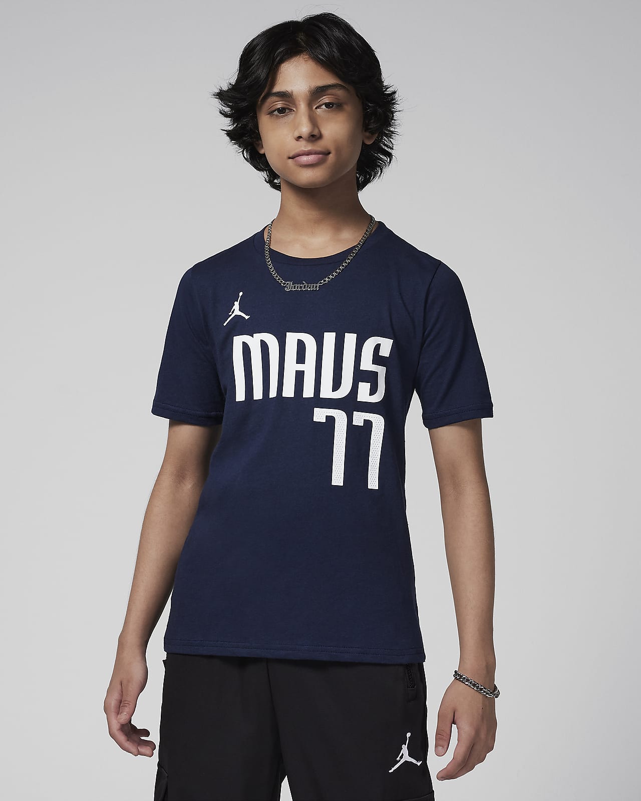 Tričko Jordan NBA Dallas Mavericks Statement Edition pro větší děti