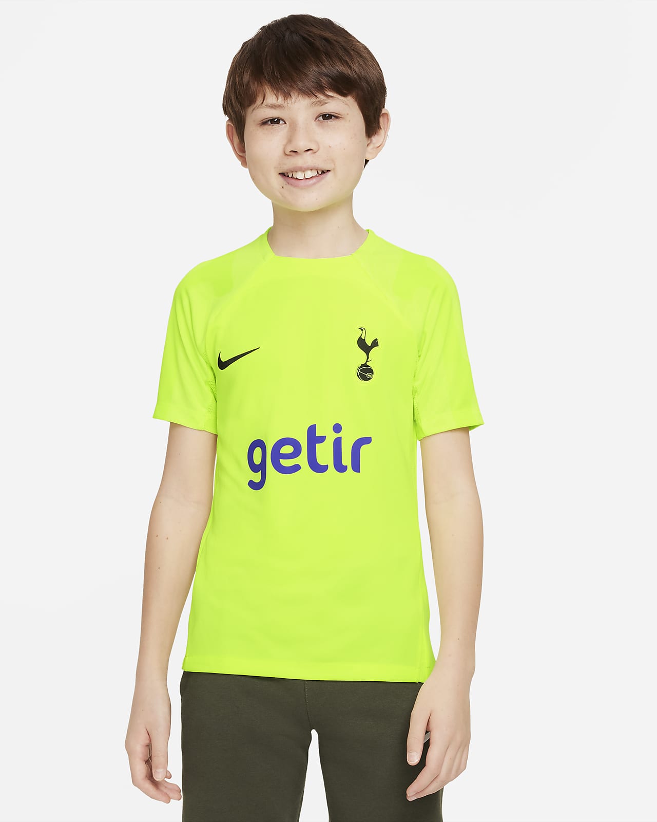 Tottenham Hotspur Strike Nike Dri-FIT-kortærmet fodboldtrøje til større børn