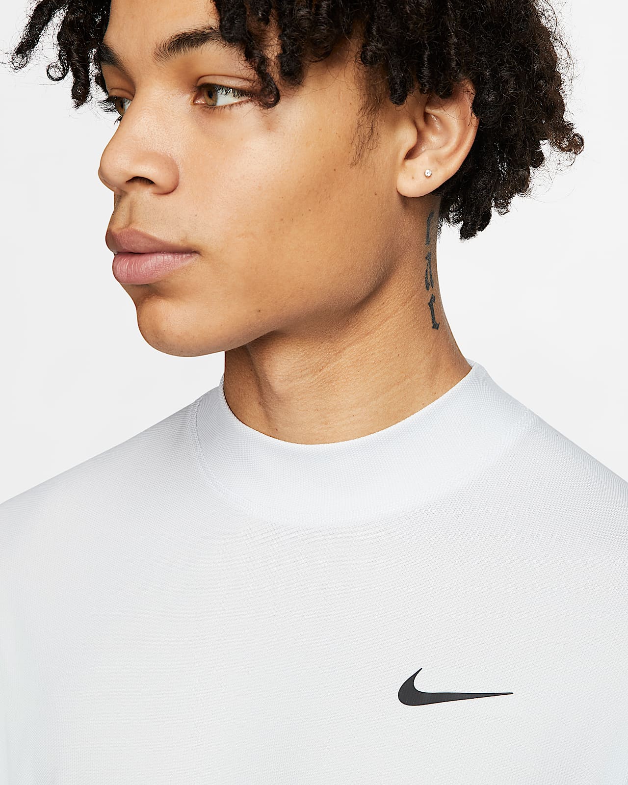 nike dri fit mock neck mens golf shirt