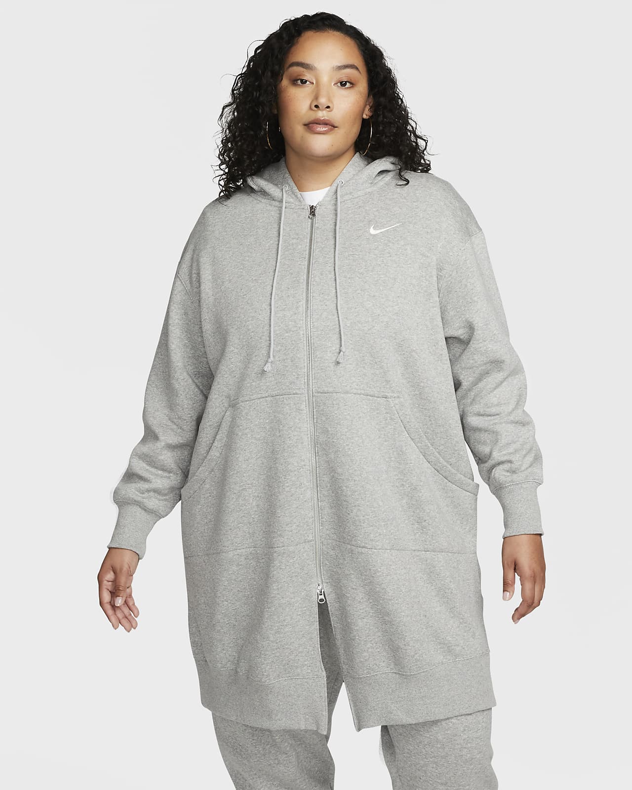 Nike Sportswear Phoenix Fleece Women's Oversized Long Full-Zip Hoodie (Plus Size)