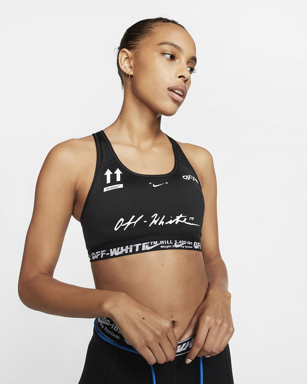 nike off white crop top