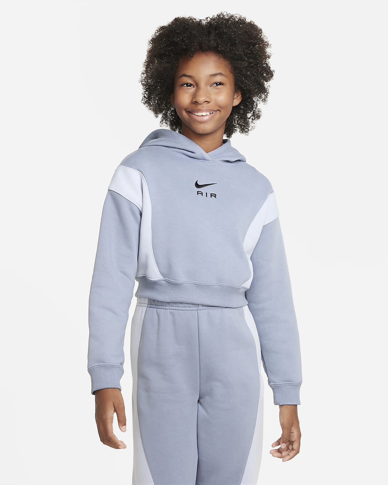 Nike Air Big Kids' (Girls') French Terry Cropped Hoodie