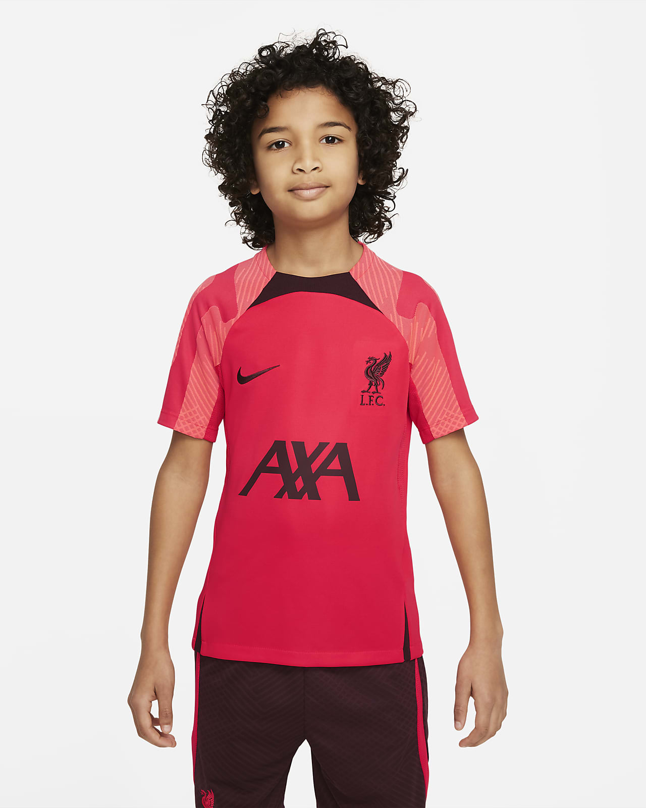 เสื้อฟุตบอลแขนสั้นเด็กโต Nike Dri-FIT Liverpool FC Strike