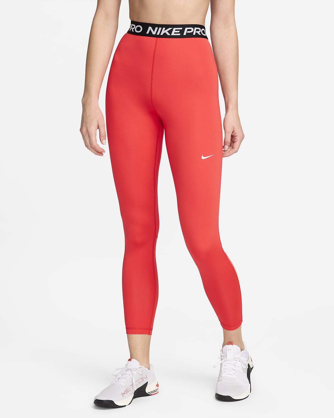 Leggings a 7/8 a vita alta con inserto in mesh Nike Pro – Donna