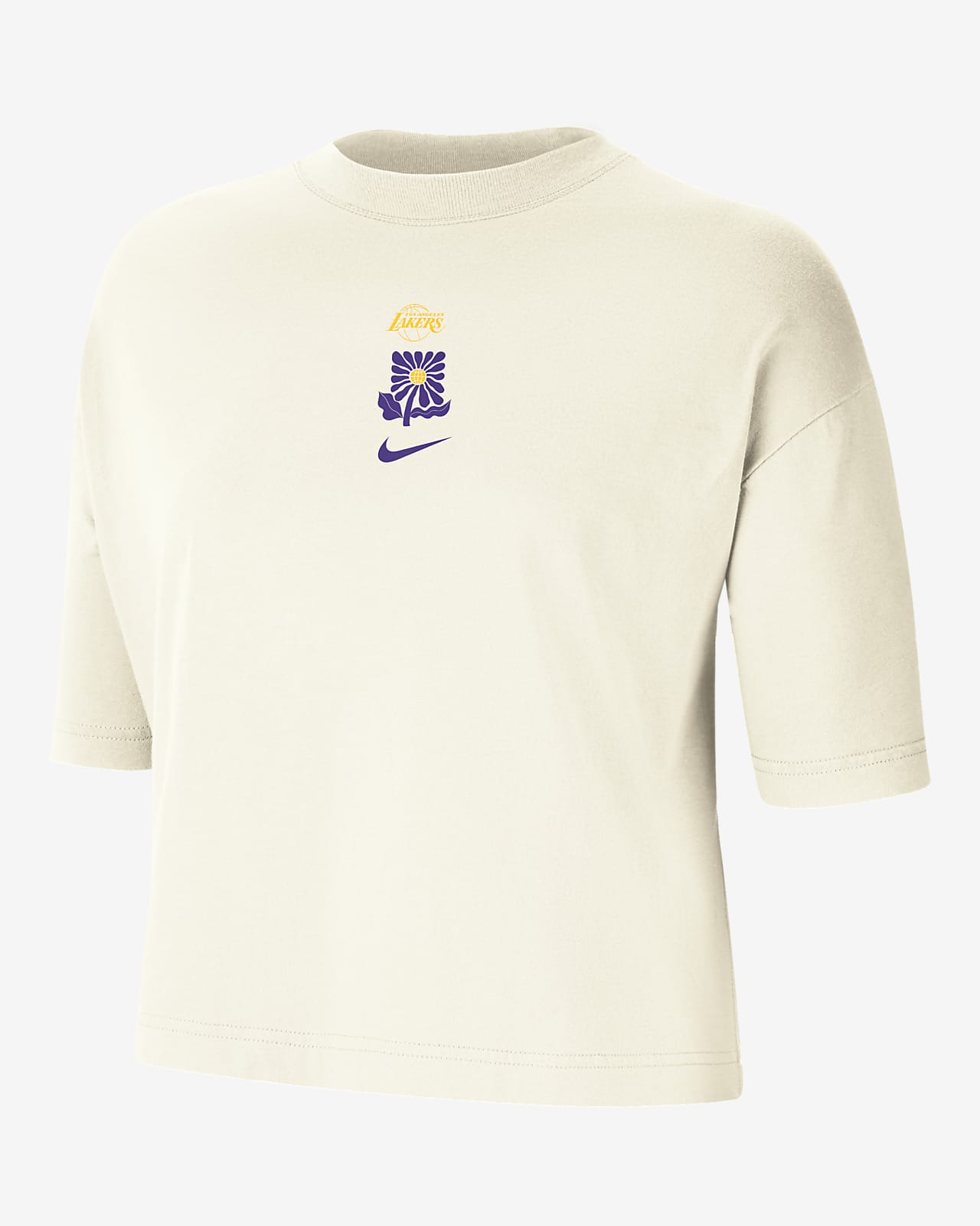 Los Angeles Lakers Courtside Women's Nike NBA Boxy T-Shirt