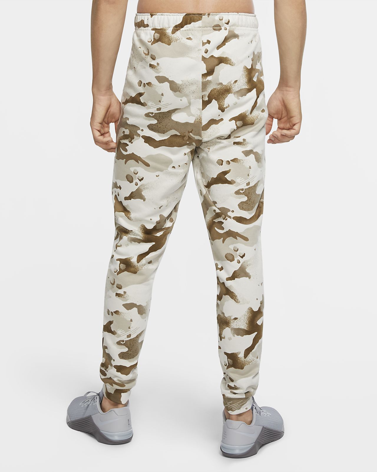 men's tapered camo training pants