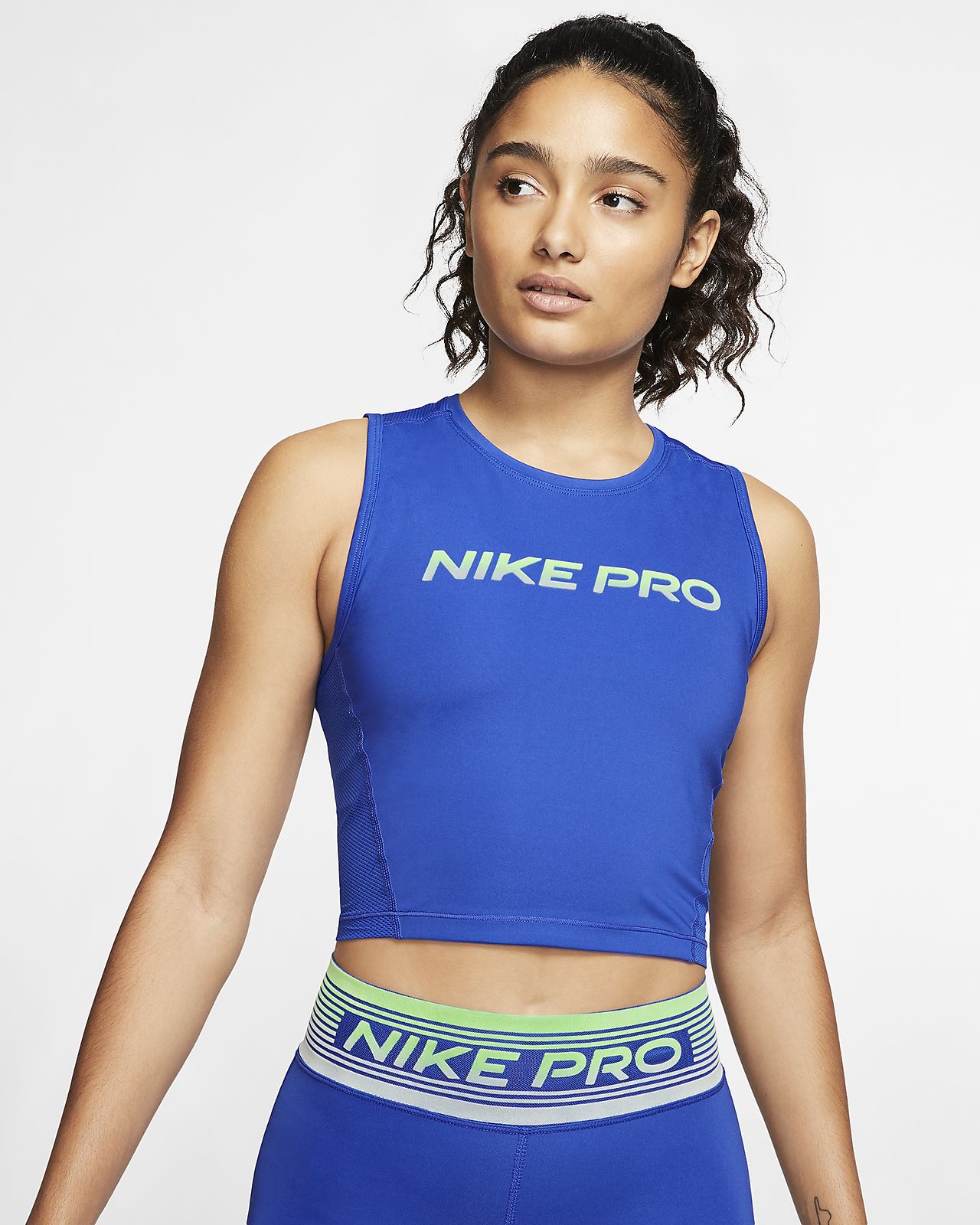 nike pro cropped tank