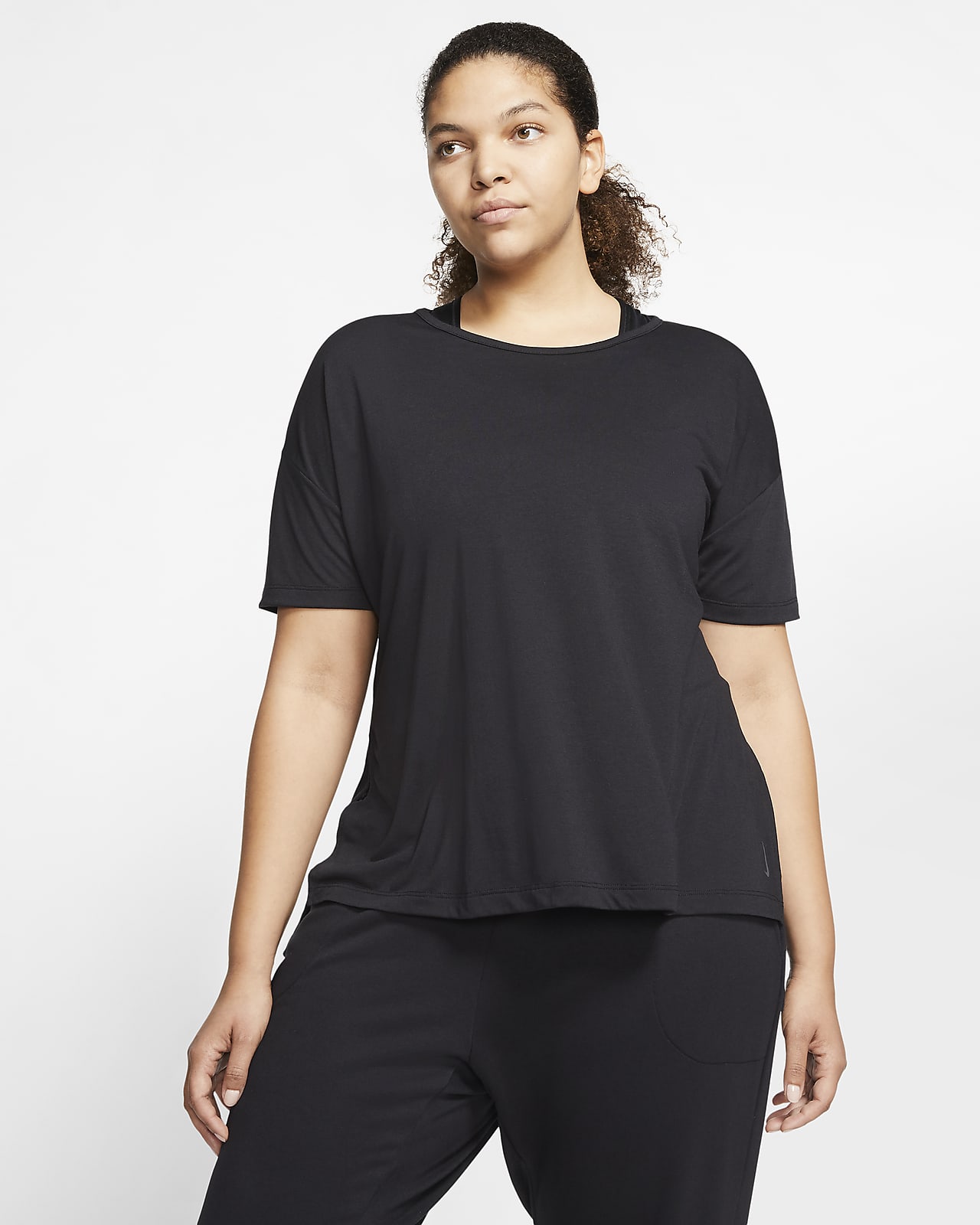 Nike Yoga Women's Short-Sleeve Top (Plus Size)